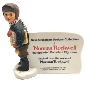Dave Grossman Collection Norman Rockwell‎ Handpainted Porcelain Boy School